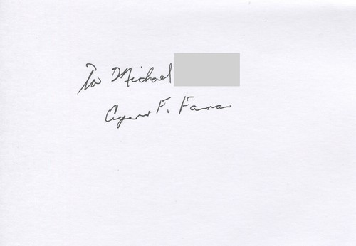 Eugene fama autogramm - eugene,